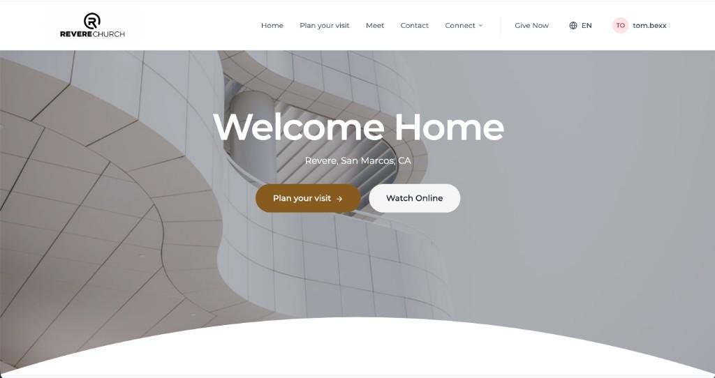 Contemporary church website template
