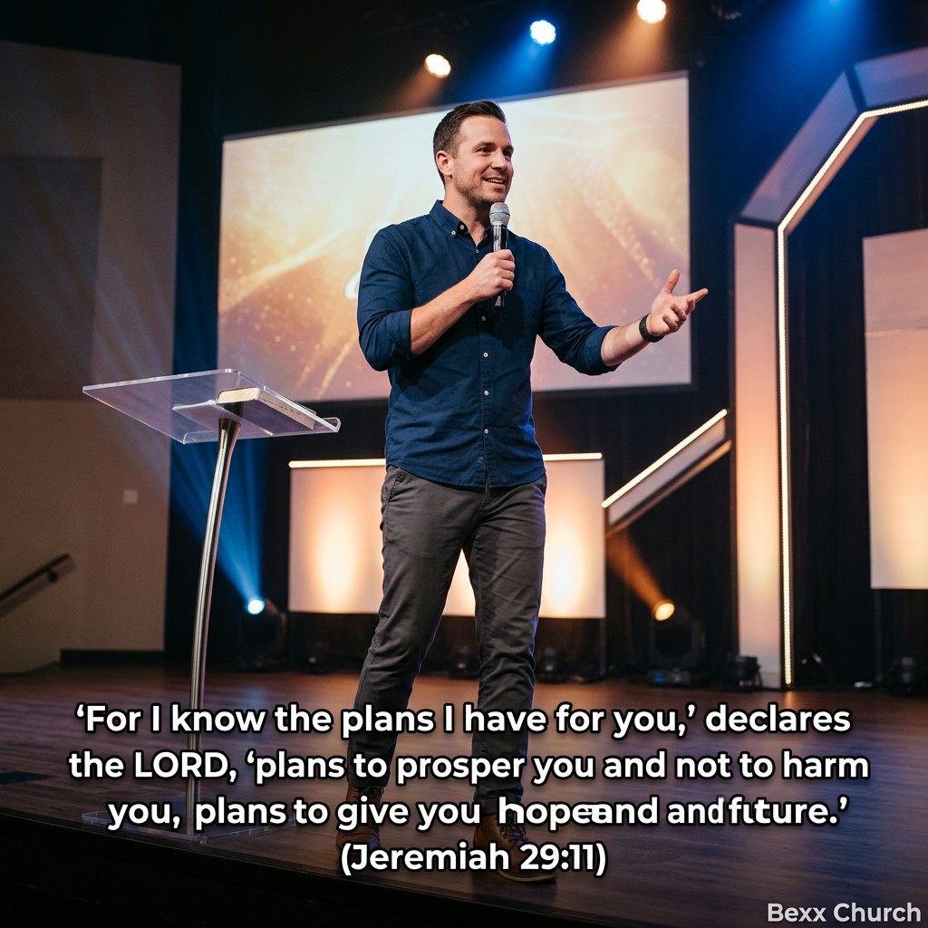 Pastor delivering a sermon that can be repurposed into social media posts, newsletters, devotionals, and discussion guides